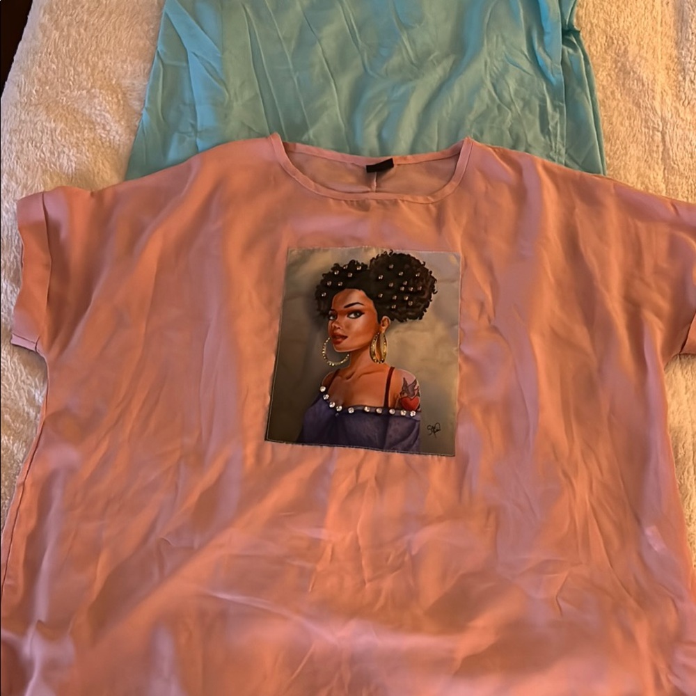 Pink Boxy Graphic T-Shirt